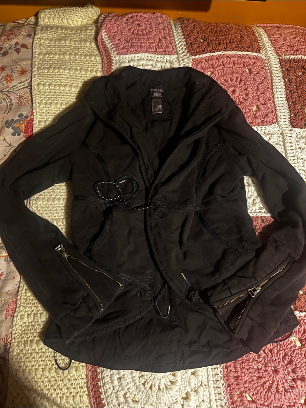 Diesel Black Sculpted Utility Jacket